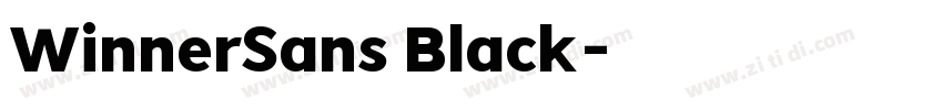 WinnerSans Black字体转换